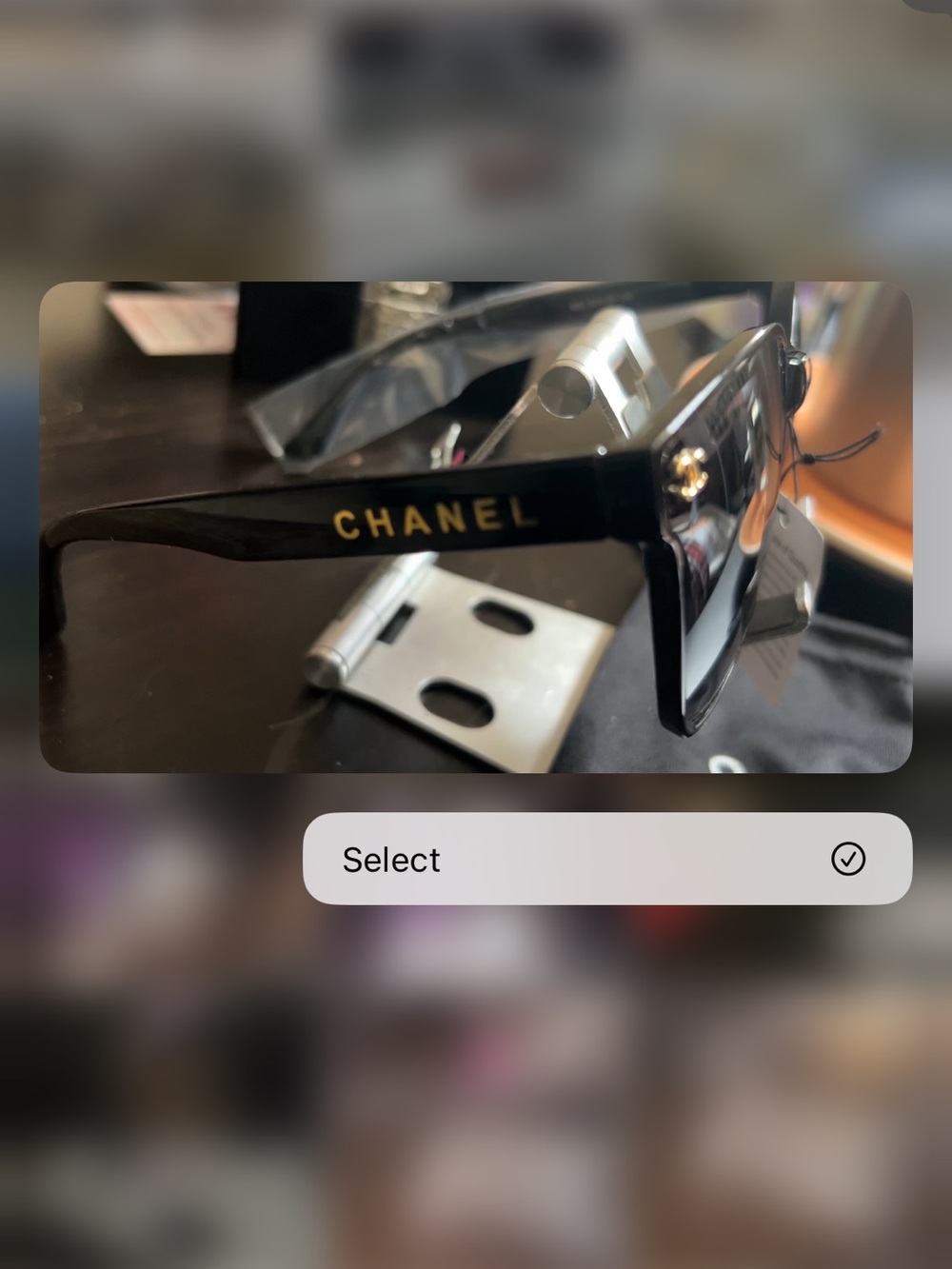 Black Sunglasses with Gold Logo